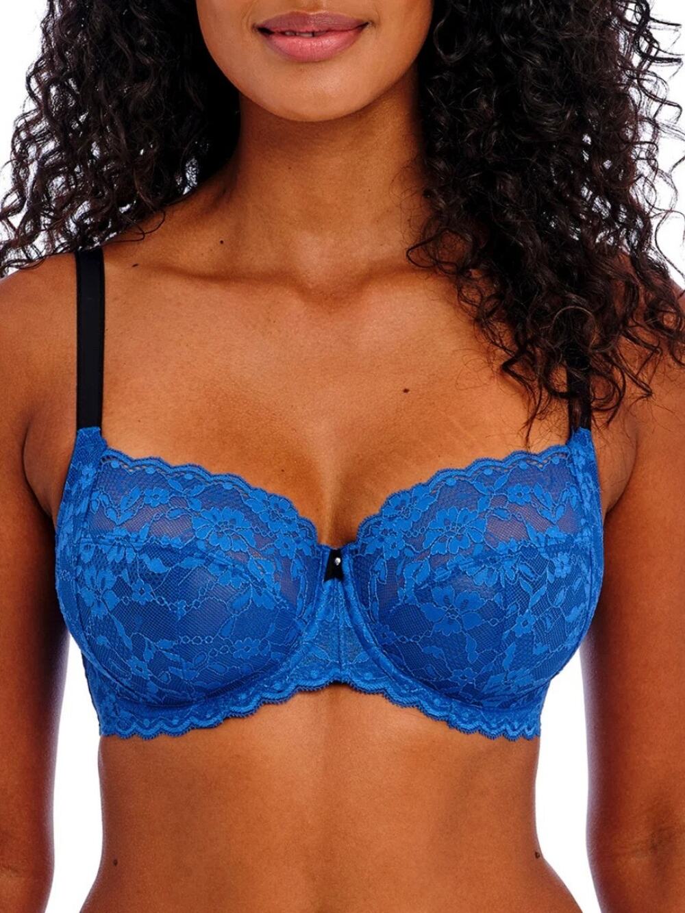 Freya Womens 34DDD Dazzling Blue Offbeat Side Support Lace Underwire Bra BR26-19